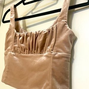 Crop top champagne color
